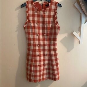 Forever 21 White and Orange Sheath Mini Dress